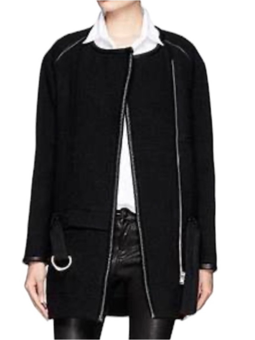 IRO Wool Trench Winter Coat Black 6